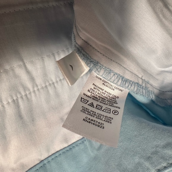 Loft Outlet Womens 16 Light Blue Mid Rose 6” Chino Shorts Cotton Twill - Picture 14 of 14